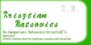 krisztian matsovics business card